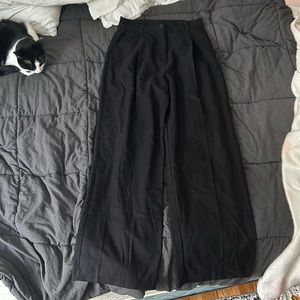 Garage Black Wide-leg Trousers